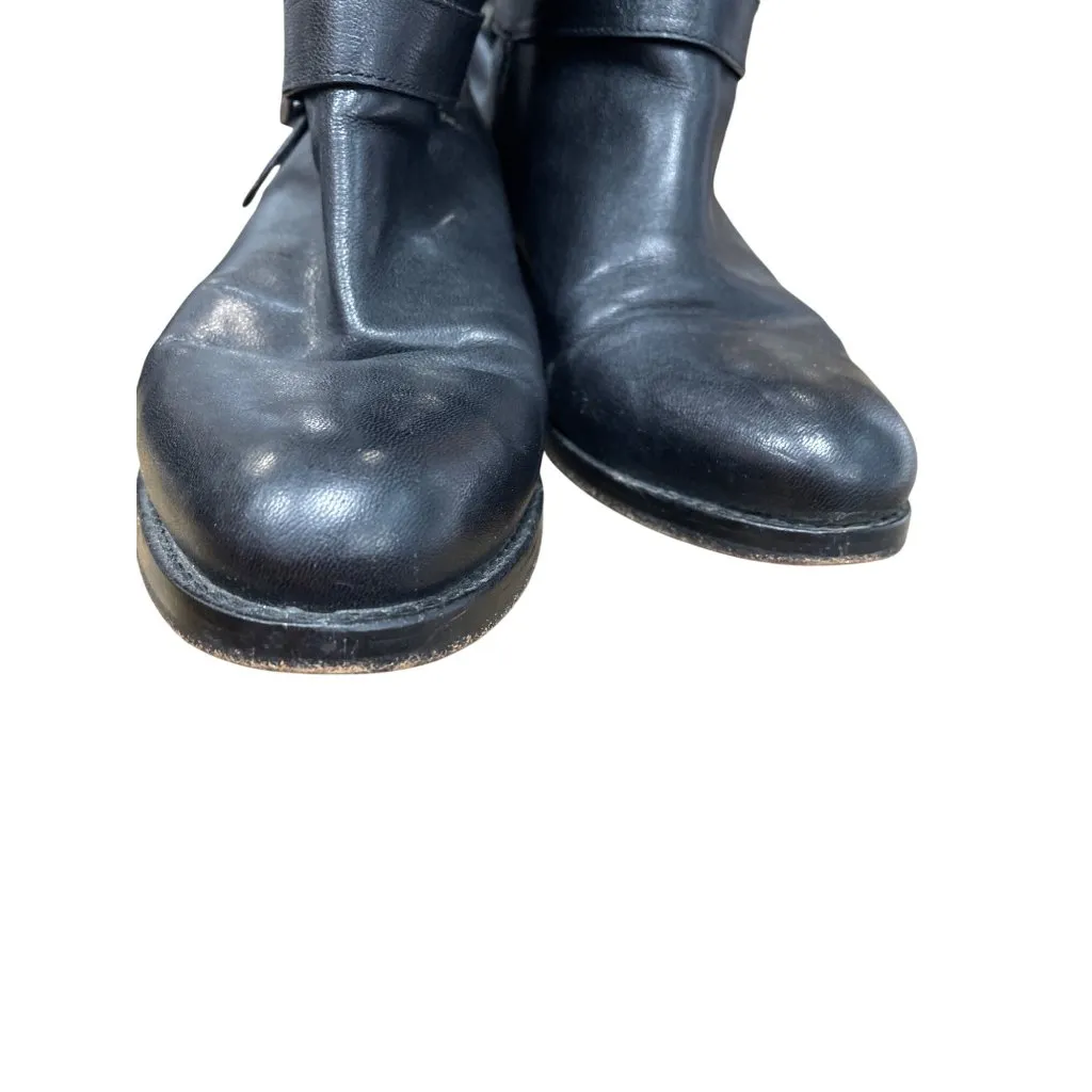 Cole Haan Grand Womans Black Leather Mid Calf Line Boots Sz 8.5B SKU 9508 - Image 8