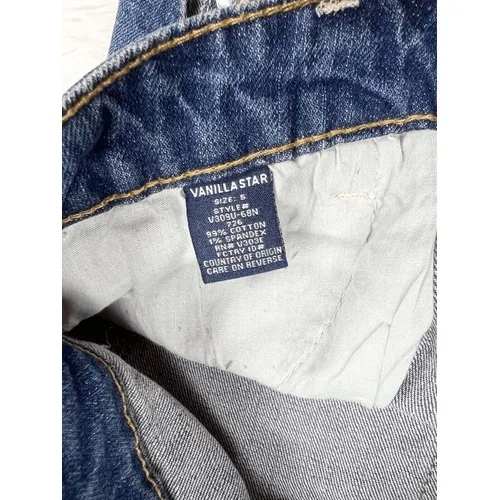 Vanilla Star Medium Wash Embellished‎ Stretch Cutoff Jean Shorts Size 5 NEW - Image 8