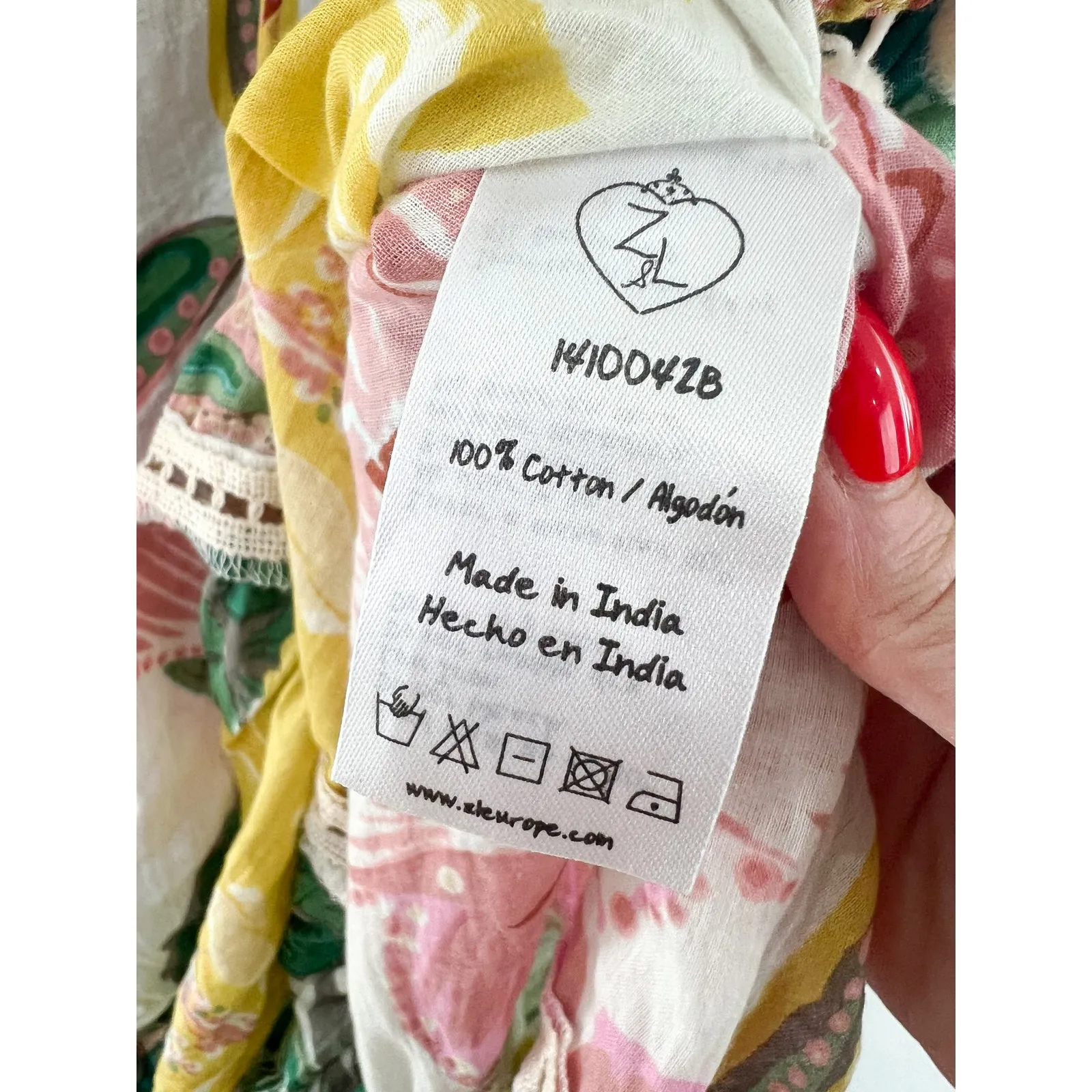 Boutique Z&L Floral Printed Swimsuit Cover Up Tunic OS Tropical Resortwear Boho - Image 8