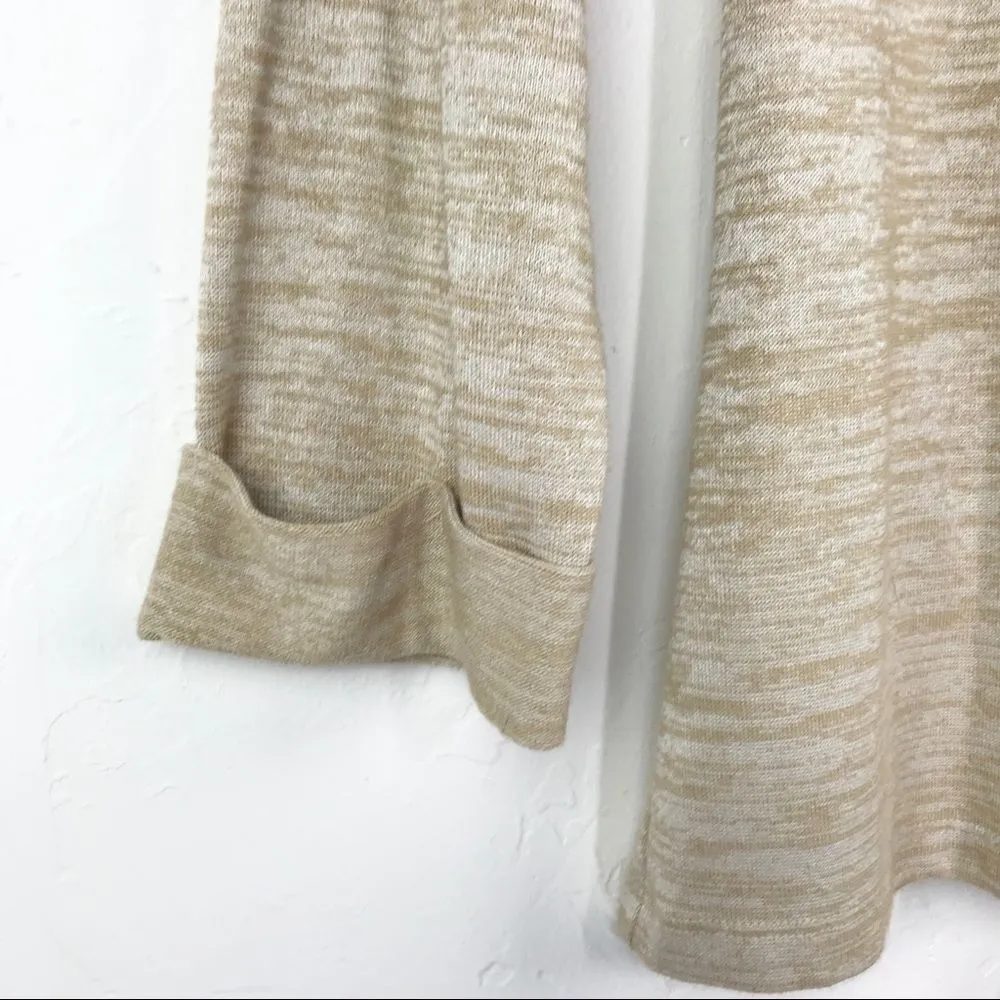 Lucky Brand Beige Burnout Long Sleeve Top Small - Image 3