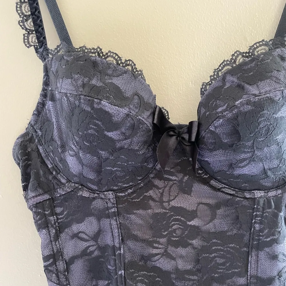 Women’s Lace Lingerie Padded Bra & Slip Dress Size Medium A11 Purple - Image 9