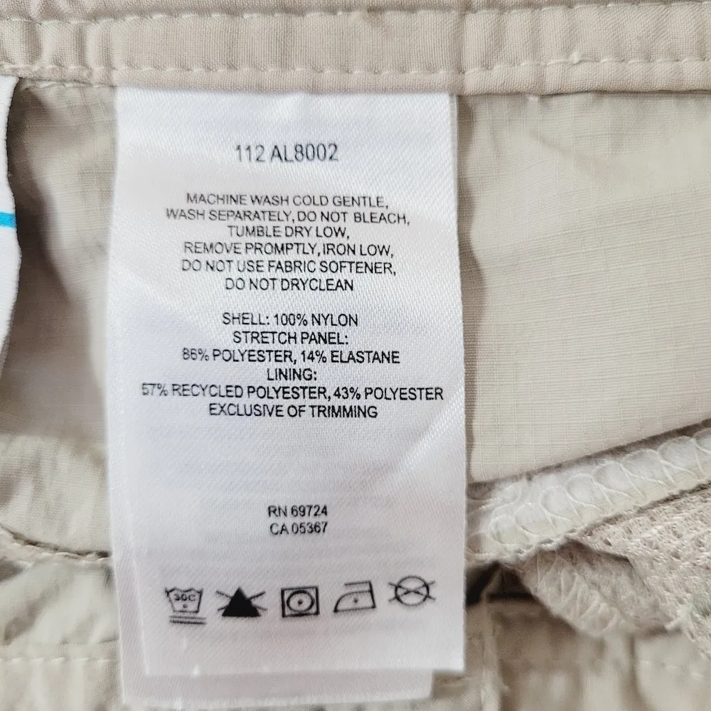 Columbia Khaki Nylon Convertible Rip Stop Outdoor Hiking Tactical Pants - Image 7