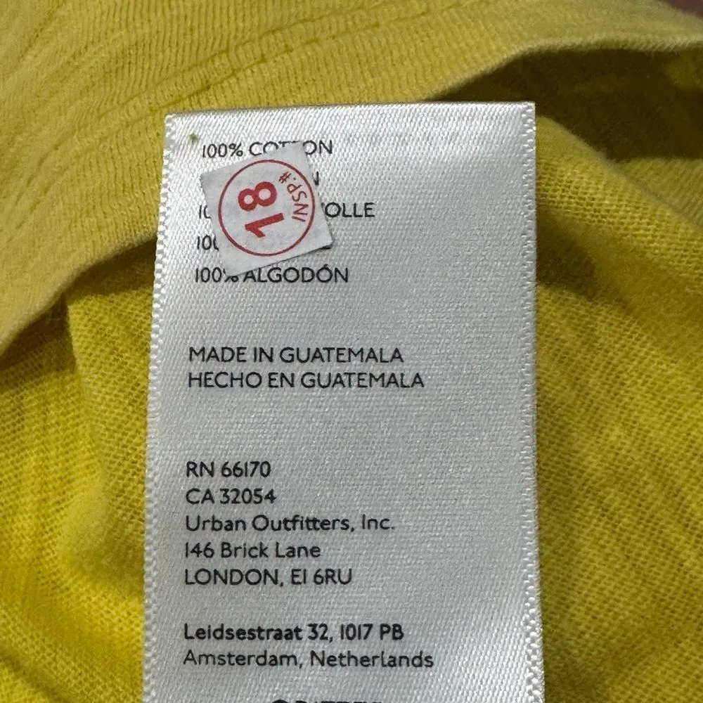 Anthropologie Pilcro Boxy Plunge V-Neck Tee Shirt Yellow Women’s Small - Image 4