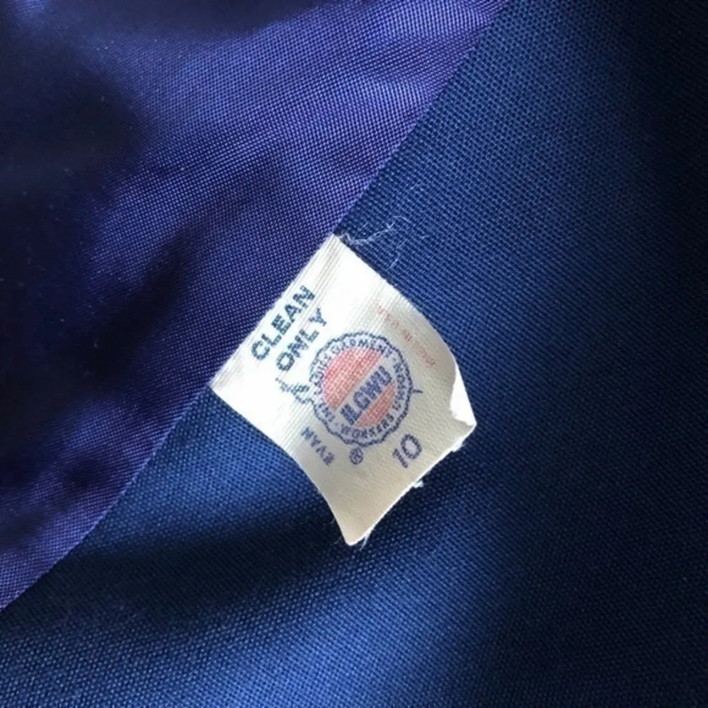 Vintage 80s Austin Hill Blue Wear To Work Union Label Blazer Jacket Size 10P - Image 8