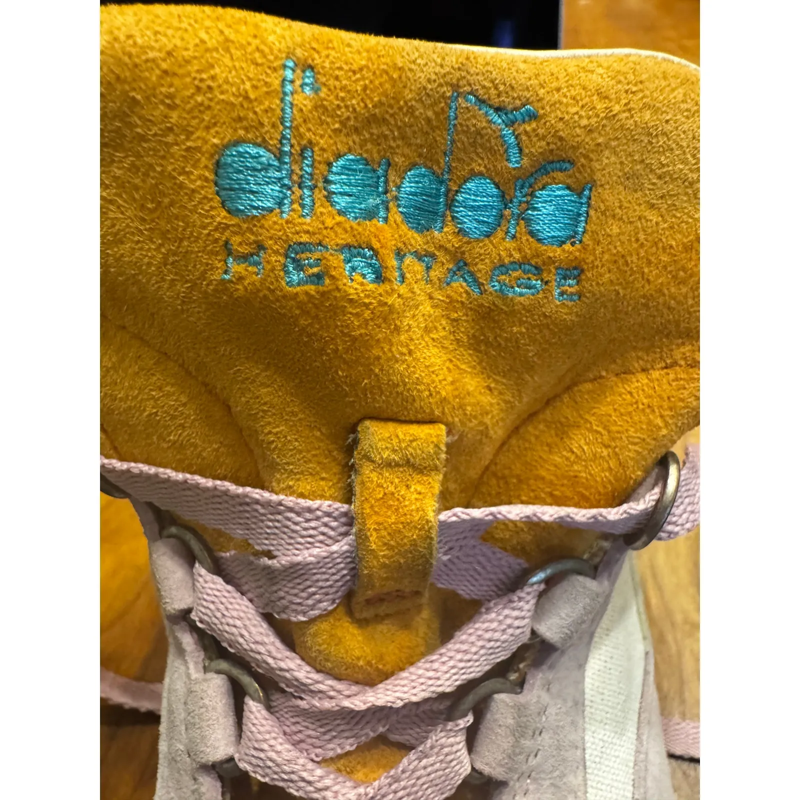 DIADORA Heritage Retro Runner Sneakers in Women’s 8.5 Donna Pink/Orange (F9614) - Image 5