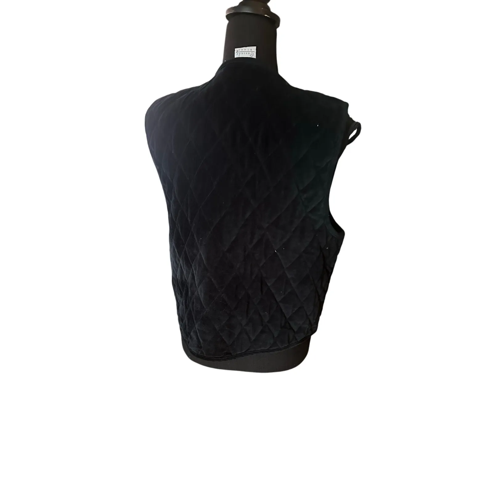 Cascade Blues Black Quilted Vest Women’s Casual Outerwear Size L - Image 5