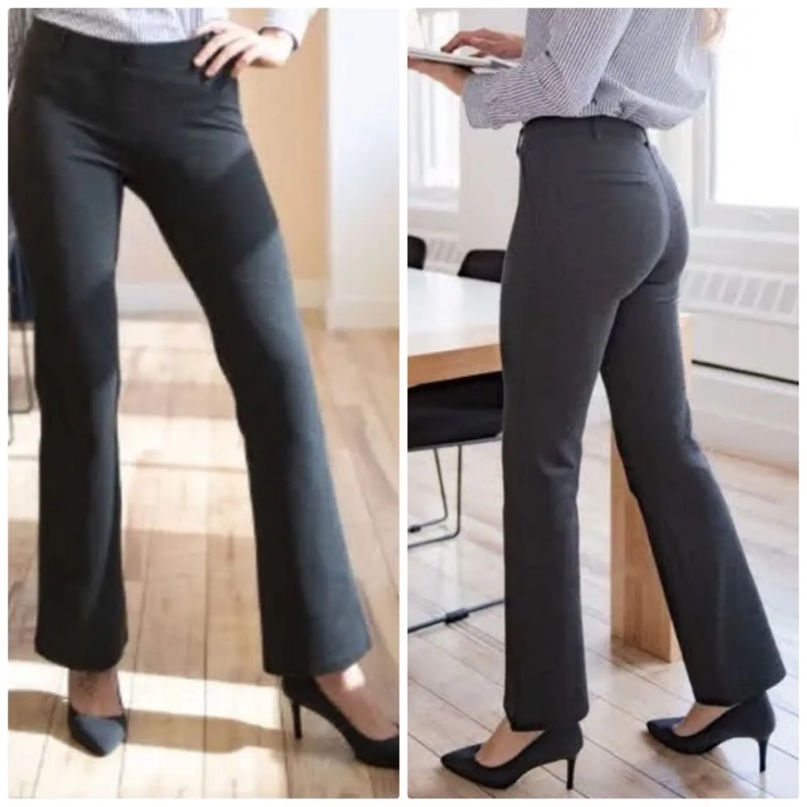 Betabrand Dress Yoga Pants Boot-Cut Classic Size Small‎ in Charcoal Grey - Image 2