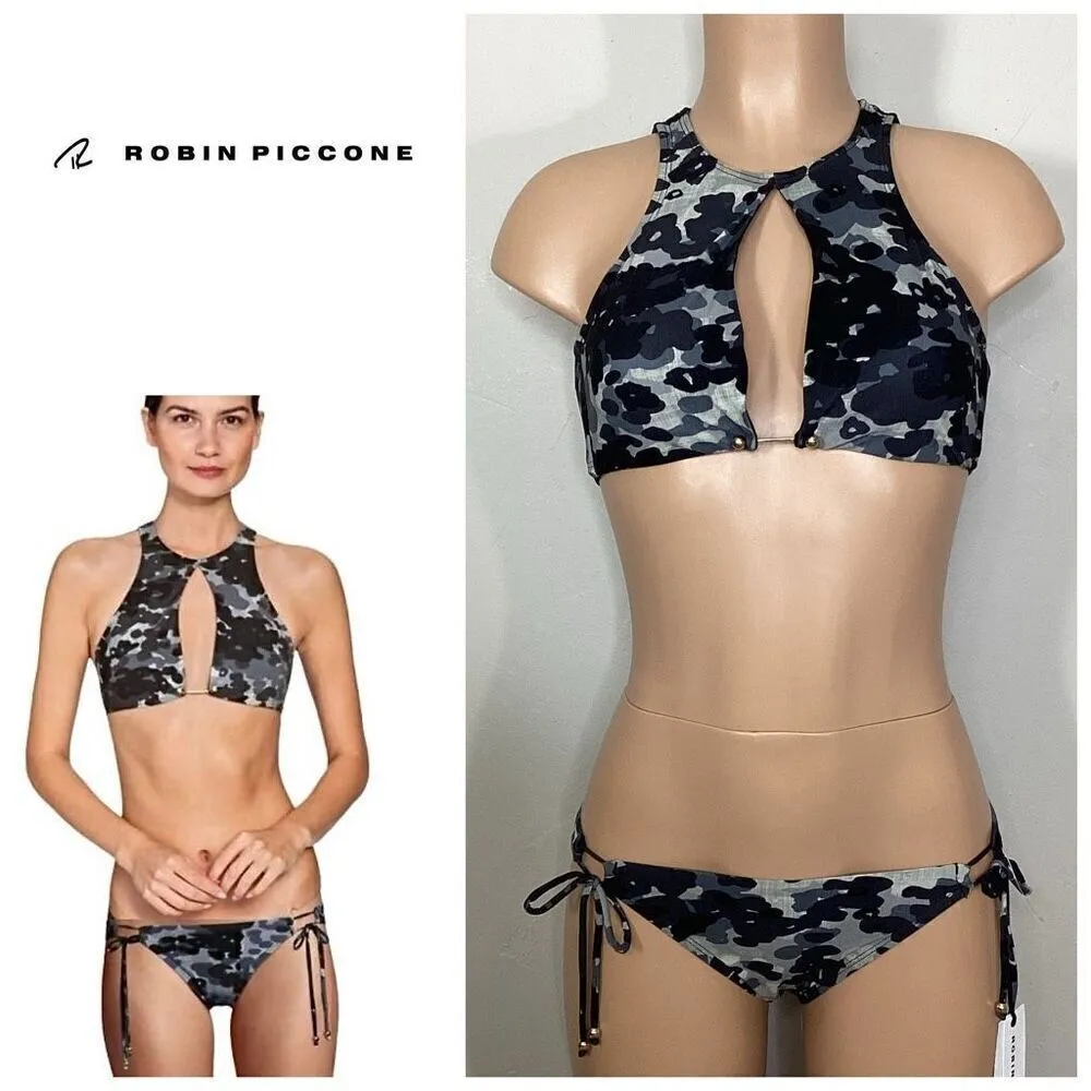 New. Robin Piccone camouflage bikini set. M-top/S-bottom. Retails. $189 - Image 2