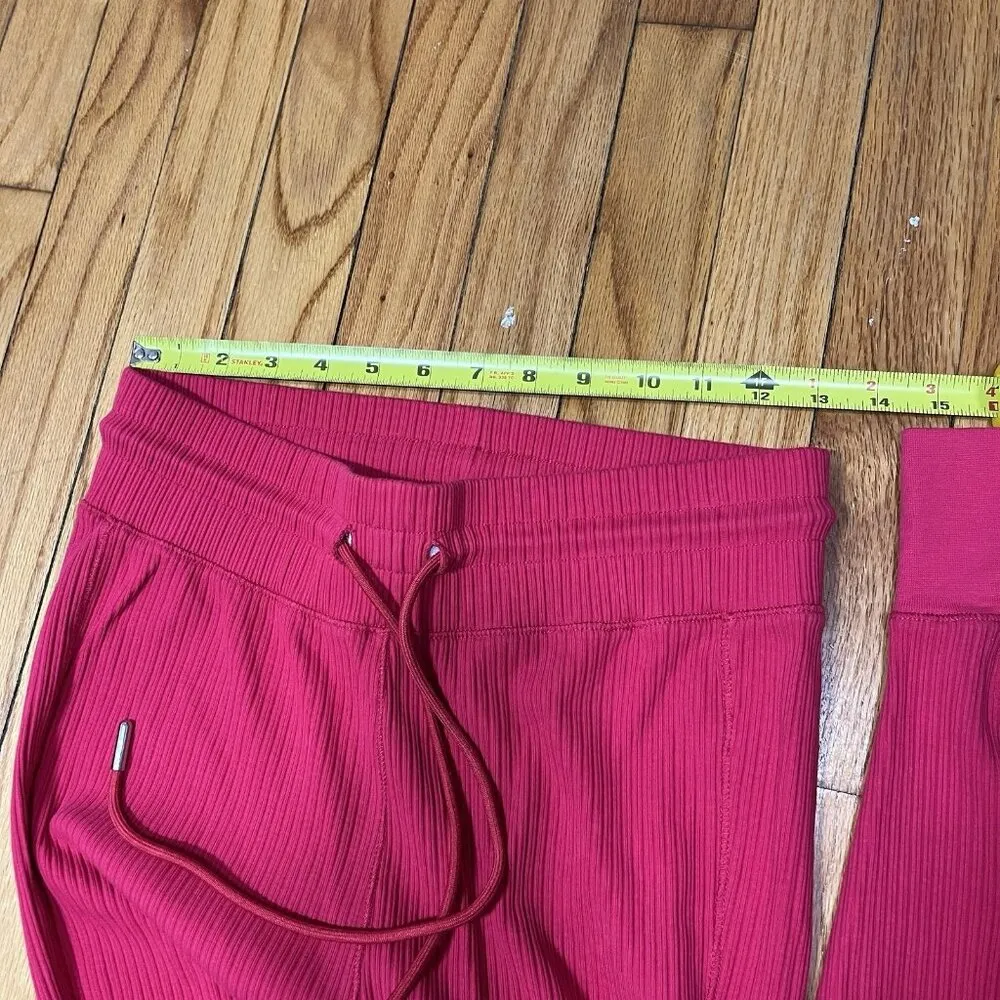 Anthropologie‎ Daily Practice Henley Ribbed 2 Piece Lounge Set Tank Joggers Pink - Image 11