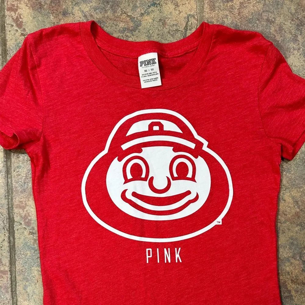 victoria’s secret PINK ohio state university short sleeve tee, size XS, buckeyes - Image 2