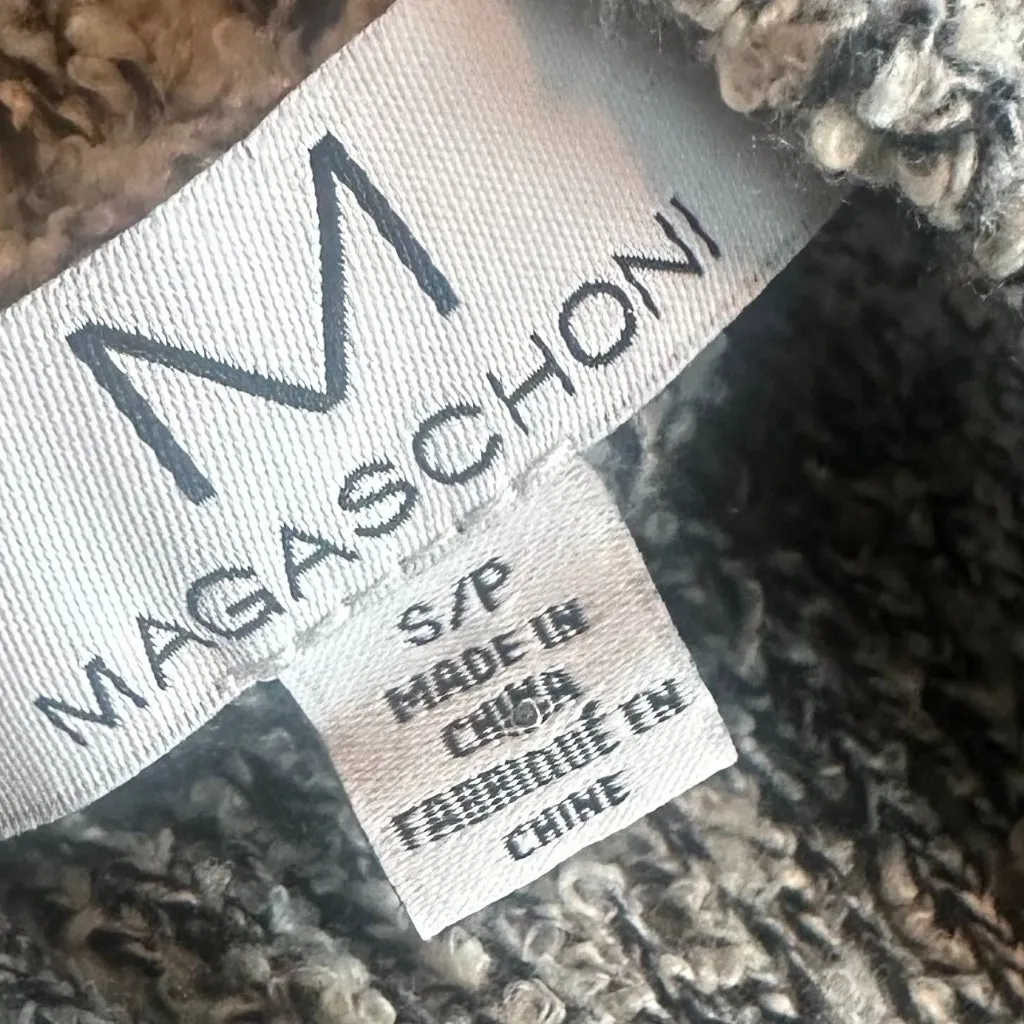 Magaschoni Black White Pullover Turtleneck Sweater Fringe Bohemian Boho Sz Small - Image 13