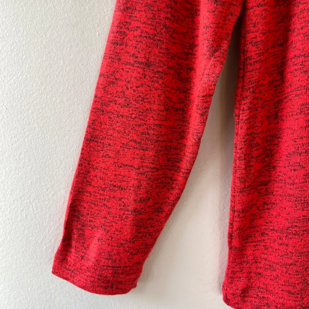 Dressbarn Sz XS Red Sunday Hoodie Pullover Sweater Stretch‎ Kangaroo Pocket - Image 4