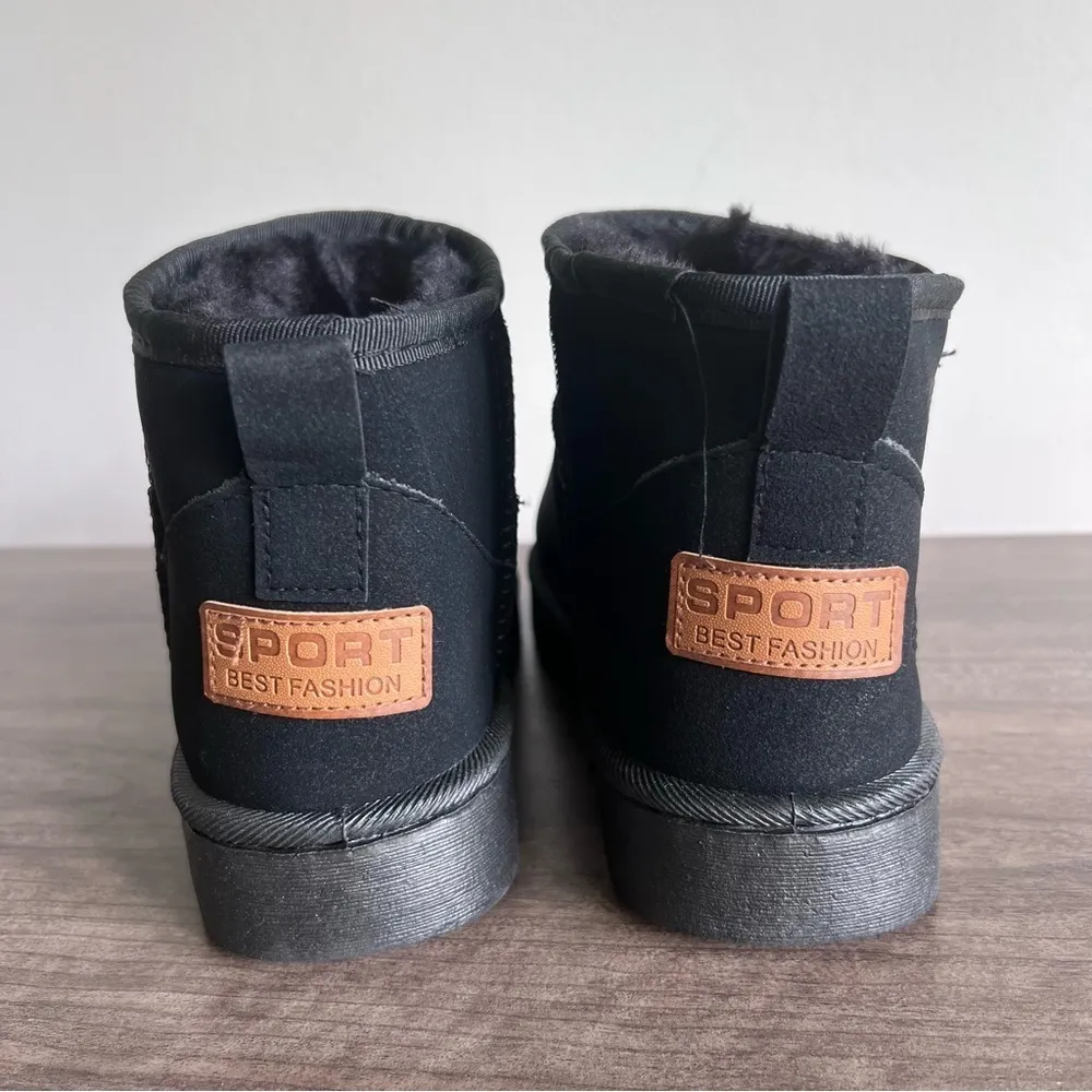 FASHION WEAR Sport Fur Lined Women's Ankle Boot Size 38 aka 7 #841 Black - Image 8