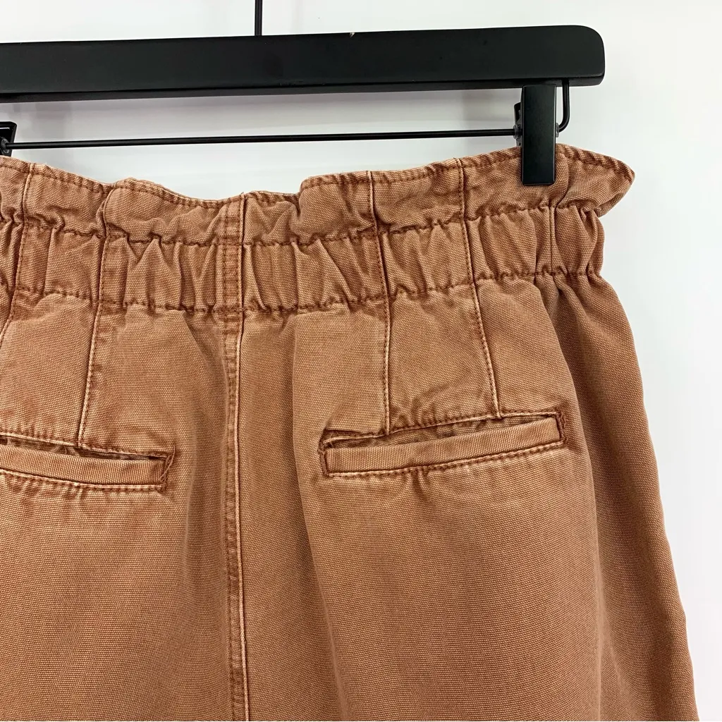 FREE PEOPLE Margate Pleated Trouser Burnt Orange XS - Image 11