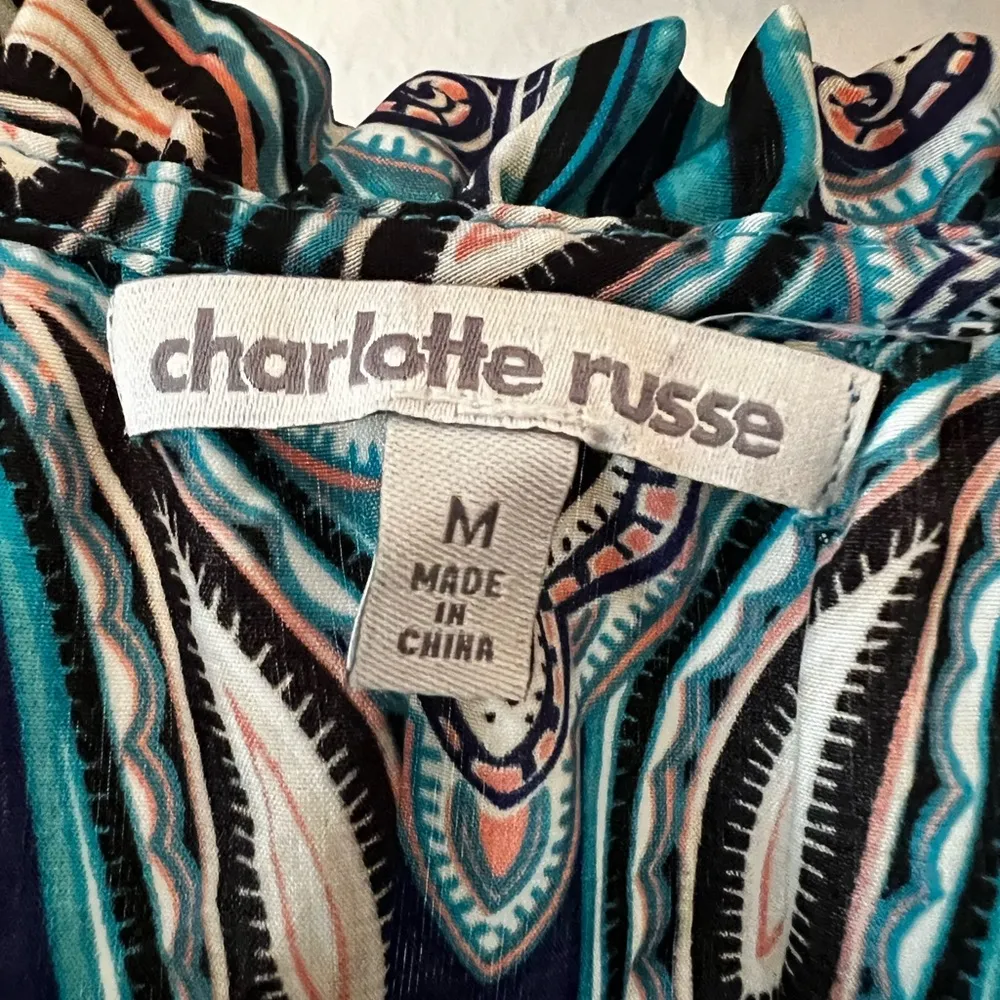 Charlotte Russe 3/4  Sleeve Paisley Print Dress Size Medium - Image 3