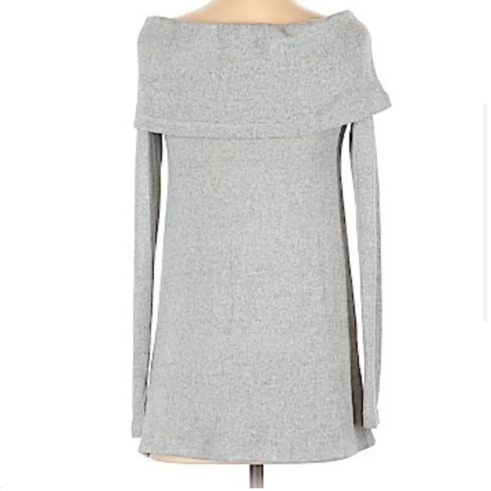 Anthropologie ERI + ALI Naples Off The Shoulder Gray Knit Top Size L - Image 5