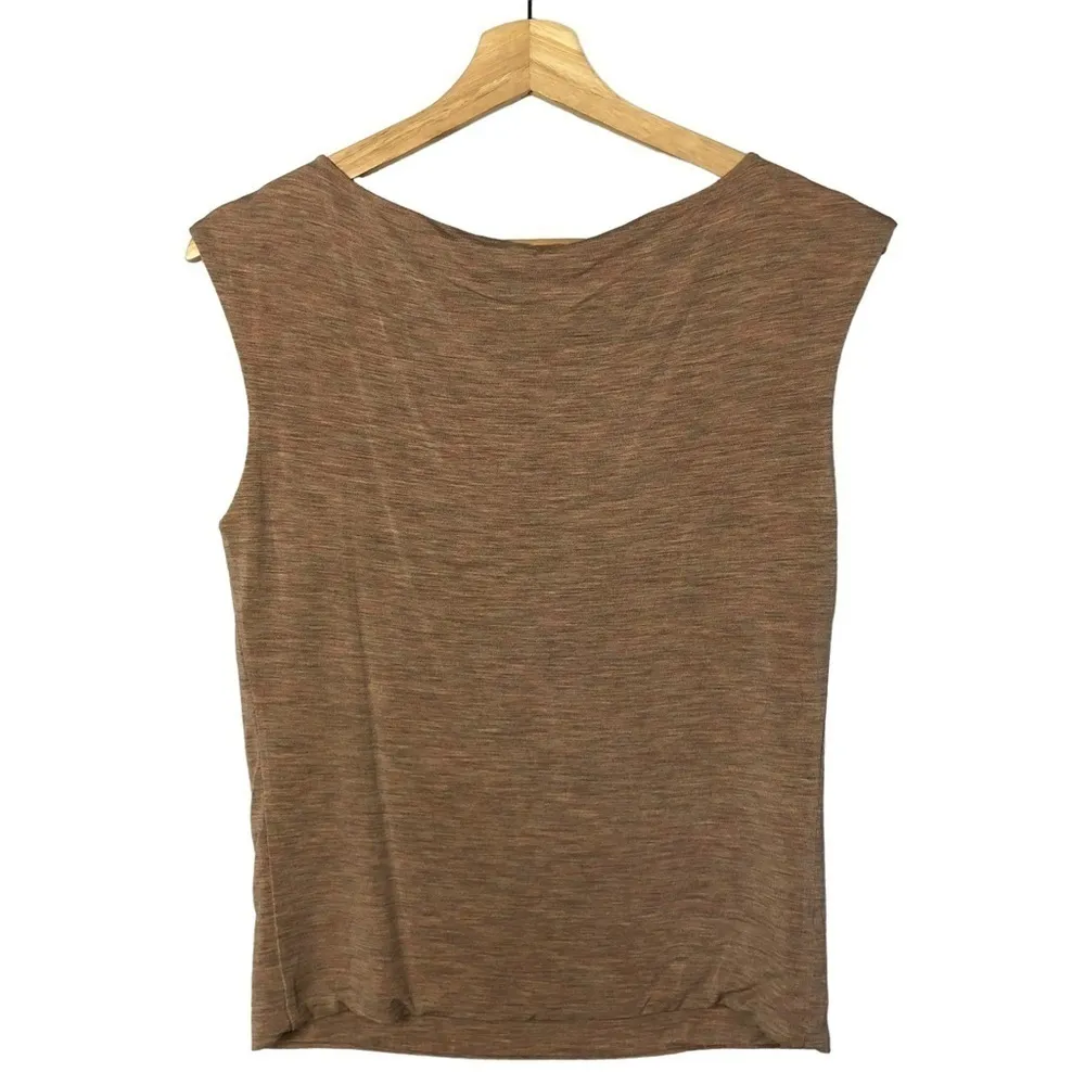 Giorgio Armani Pink Space Dyed Sleeveless Bateau Neck Blouse 10 - Image 2