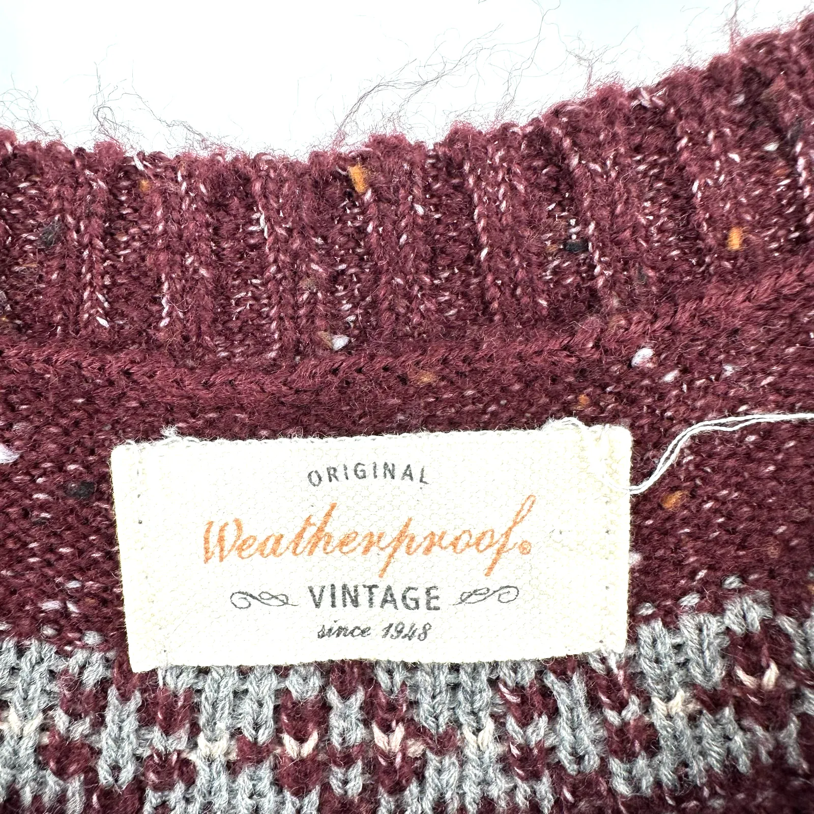 Weatherproof Vintage size Medium pullover style‎ sweater fair isle deep purple - Image 3