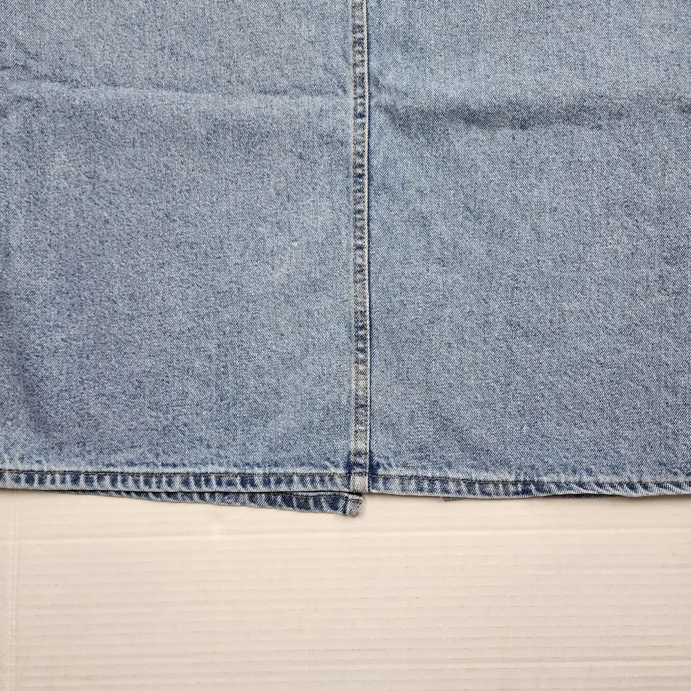 Abrand 99 LOW DENIM MAXI SKIRT SYLVIE Jean Skirt Light Wash Blue Denim Size 29 - Image 14