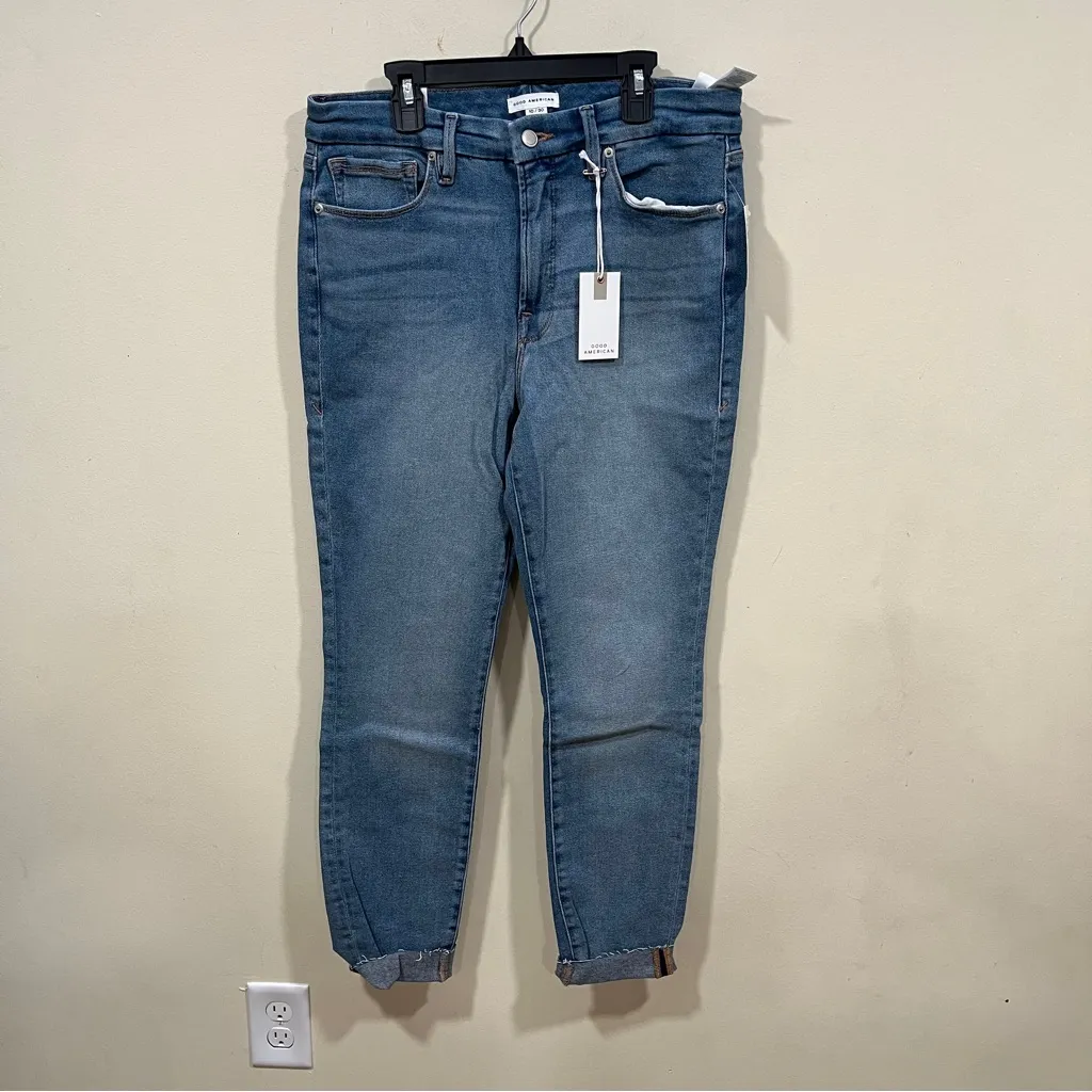 NWT Good American Good Legs High Rise Skinny Jeans size 10 very stretchy comfort - Image 2