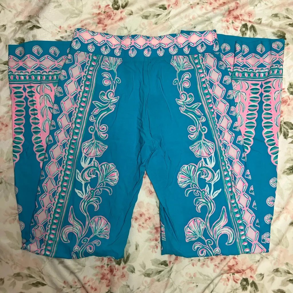 Lilly Pulitzer Bal Harbour Palazzo Pant Sz XS Waterya Waiting For Teal NWT $128 - Image 5