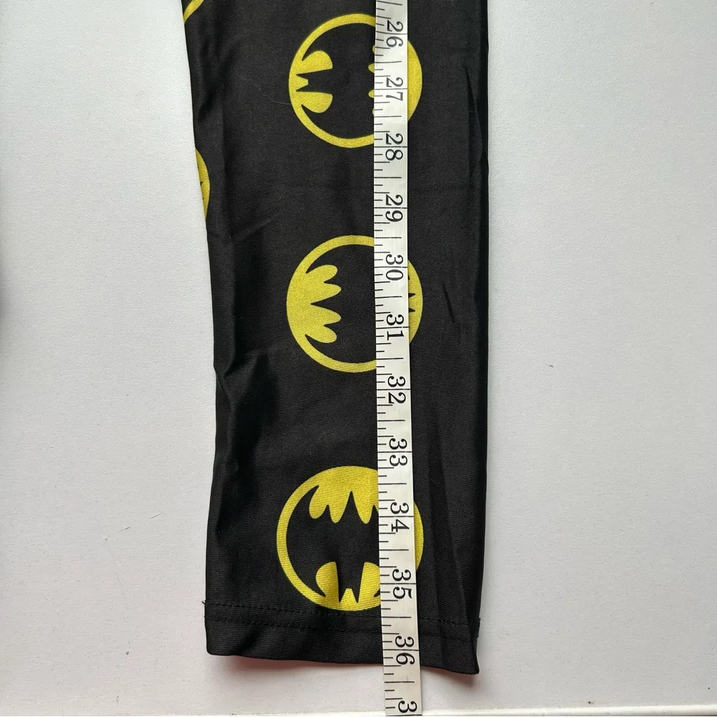 Batman Leggings Pants - Black and Yellow - Image 8