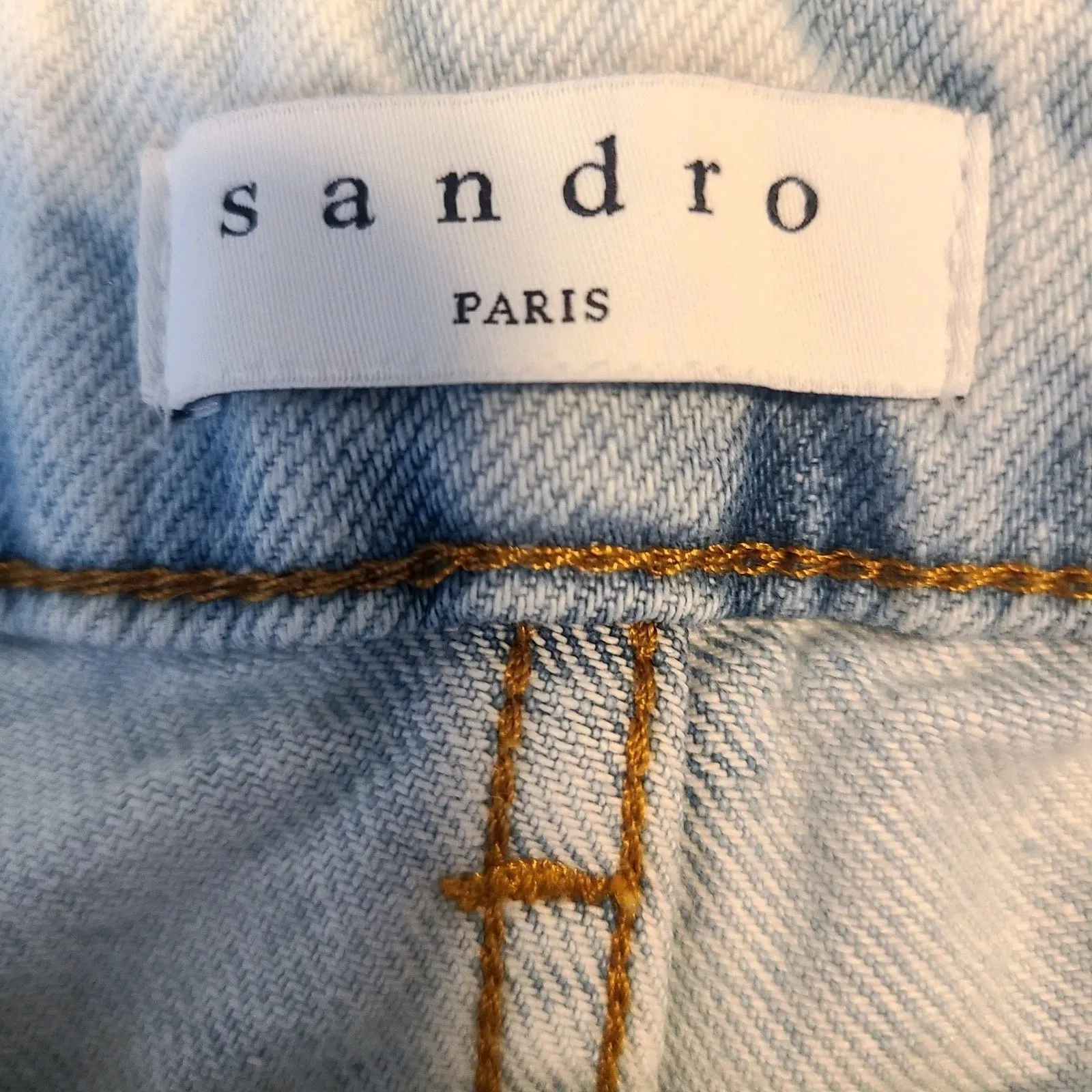 Sandro Paris Women's Jeans Size 36 FR Moms Jeans High Waisted Bleached - Image 5