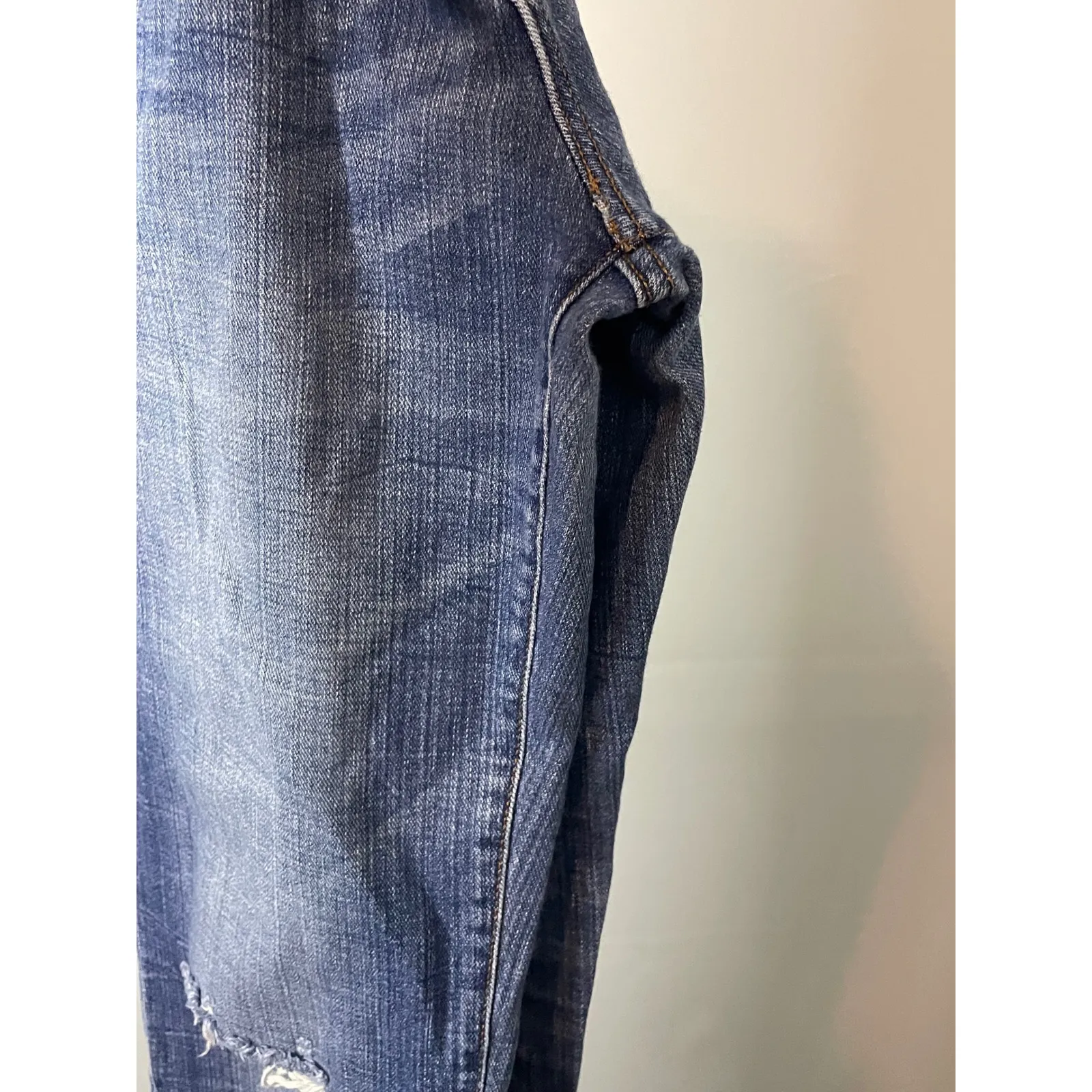 Banana Republic Premium Denim Boyfriend Jeans Distressed Frayed Hem Blue Size 26 - Image 8