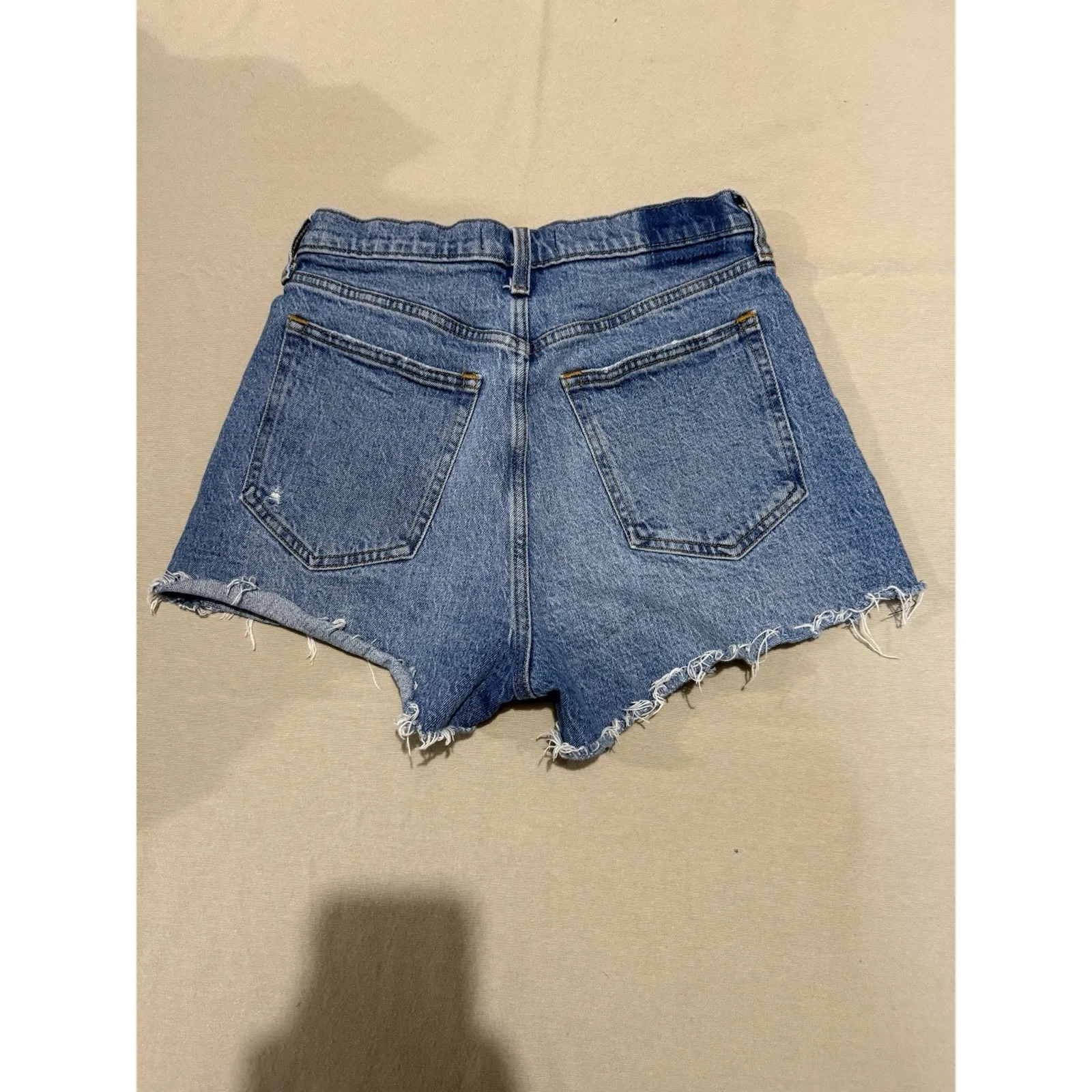 Abercrombie & Fitch Women's Blue 90s Relaxed Cutoff High Rise Shorts Size 28/6 - Image 5