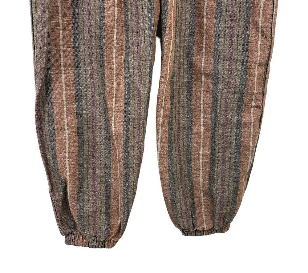 People Free Loveland Metallic Striped Jumpsuit Wool Blend Brown Bohemian Boho XS - Image 11