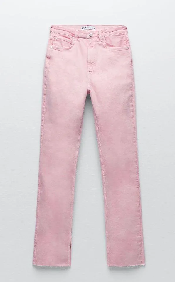 ZARA Split Flare Pink Pants - Image 6