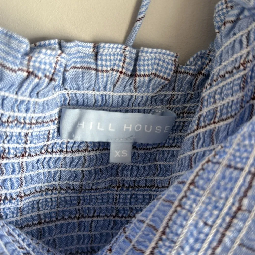 Hill House Nesli Dress in Diana blue check XS - Image 5