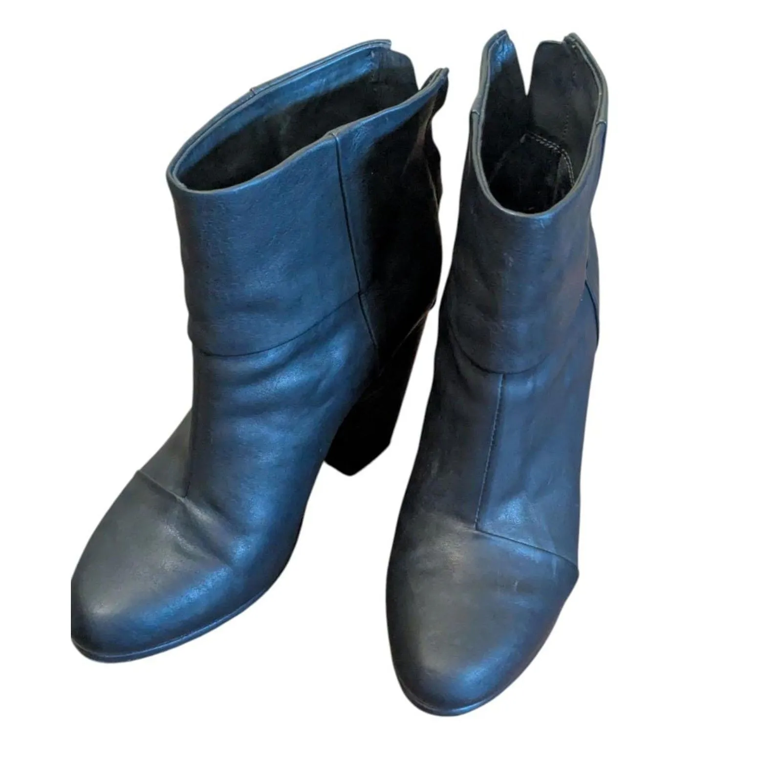 rag & bone 39.5 (US 9.5) Black Leather Ankle Boots - Image 2