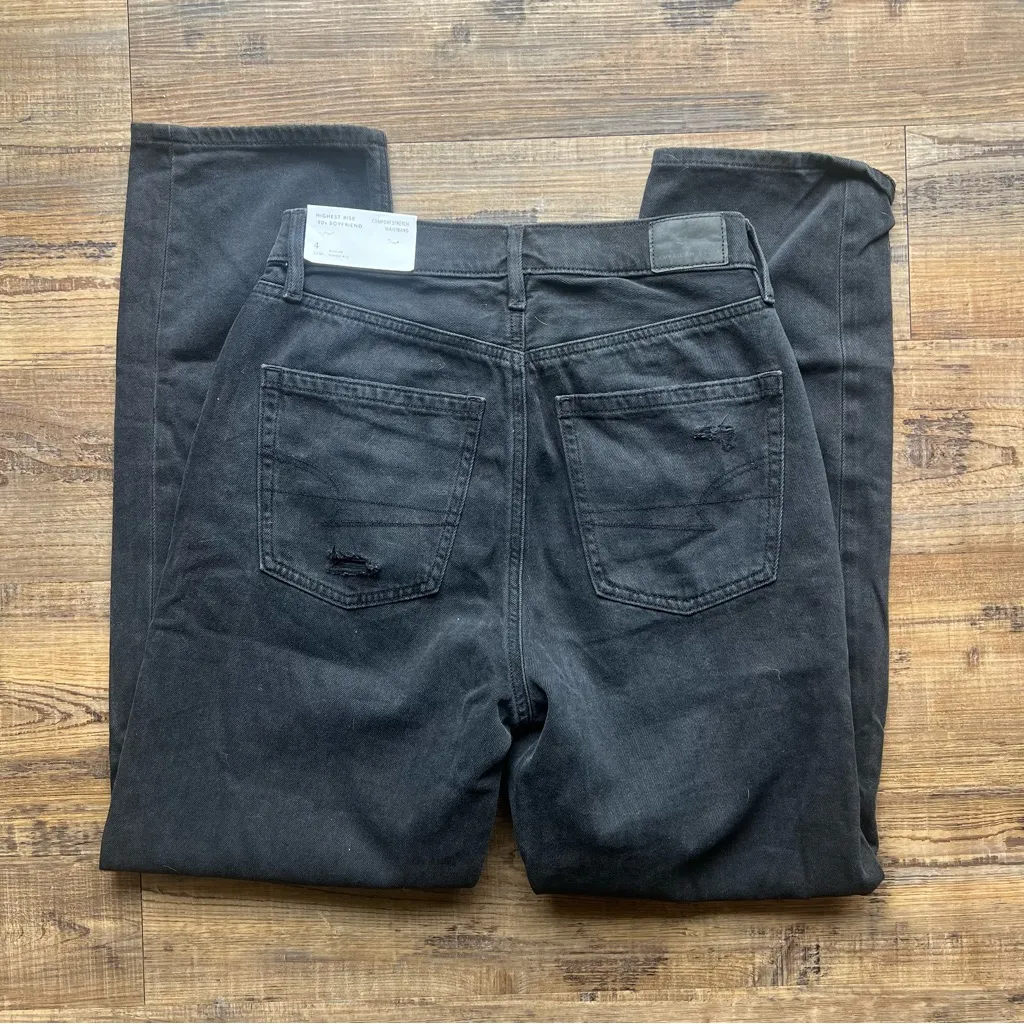 American Eagle Women's Black Highest Rise 90s Boyfriend Stretch Jeans Size 4/27W - Image 7