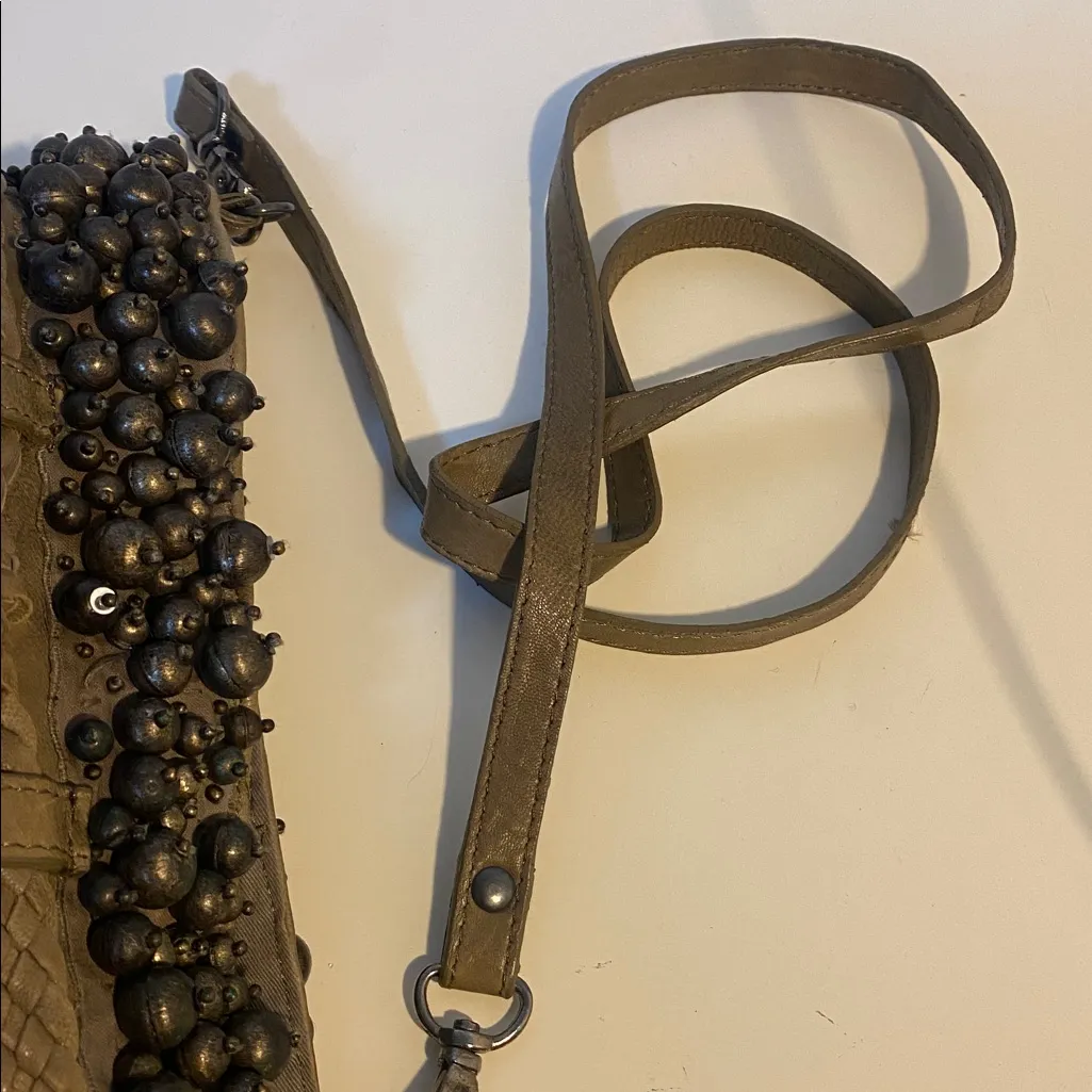 Anthropologie Jasper & Jeera Beaded Crossbody Purse Tassels Braided Boho Festiv - Image 4