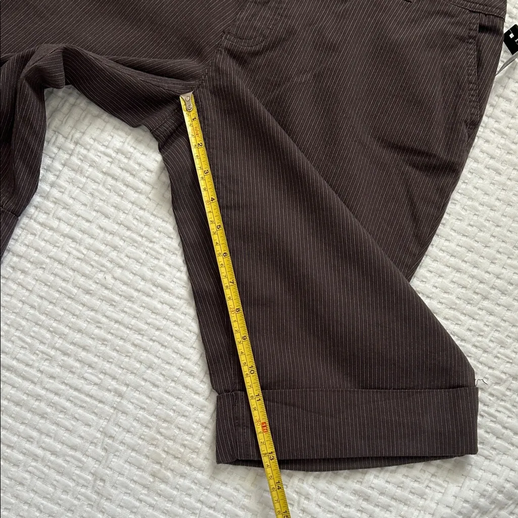 a.n.a Chocolate Pinstriped Women's Shorts - Image 6