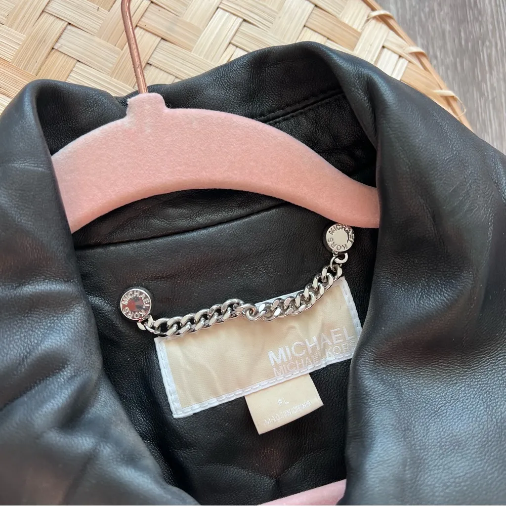 Michael kors genuine leather moto‎ jacket Black Size undefined - Image 2