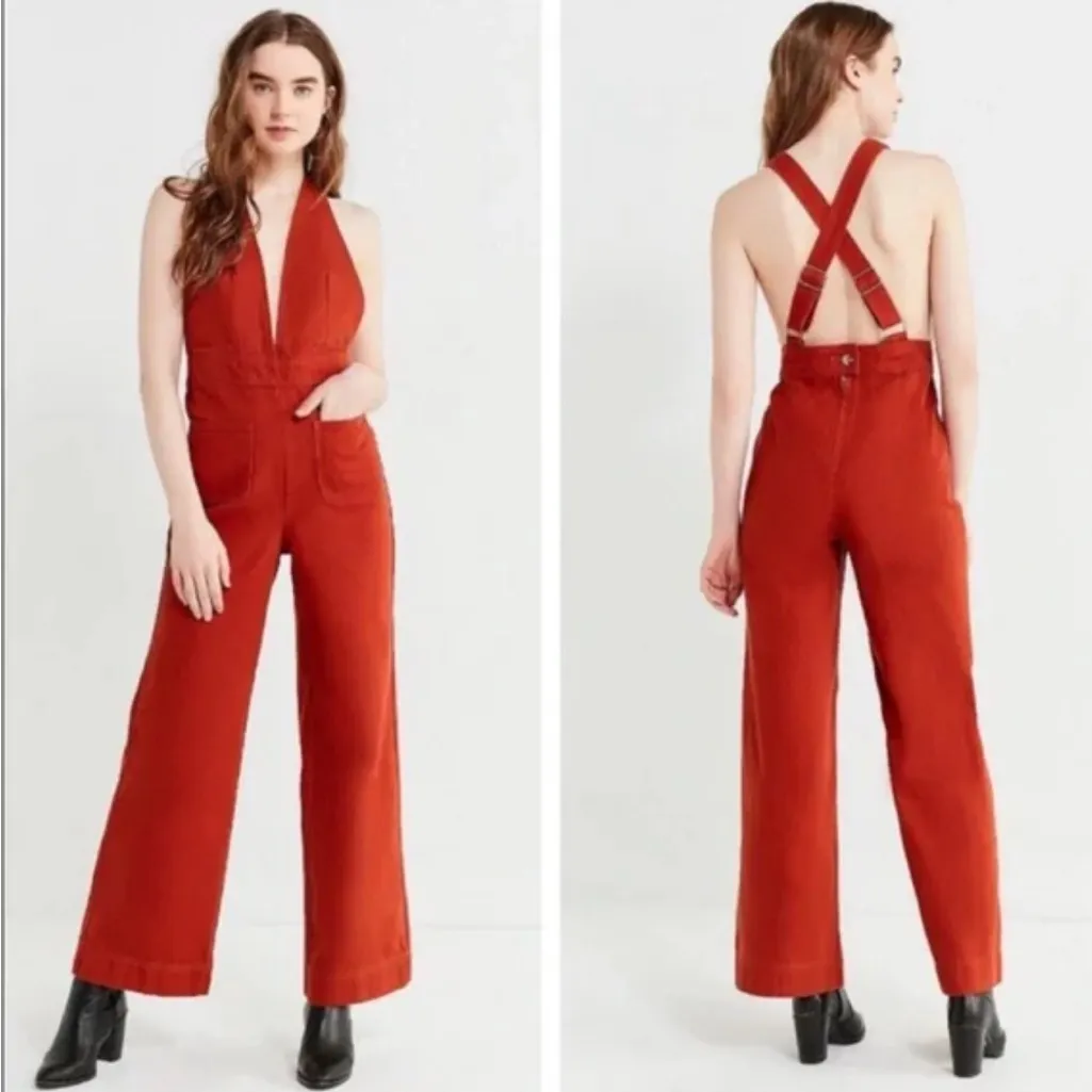 Urban Outfitters Uo Eleanor
Plunging Denim Jumpsuit - Image 2