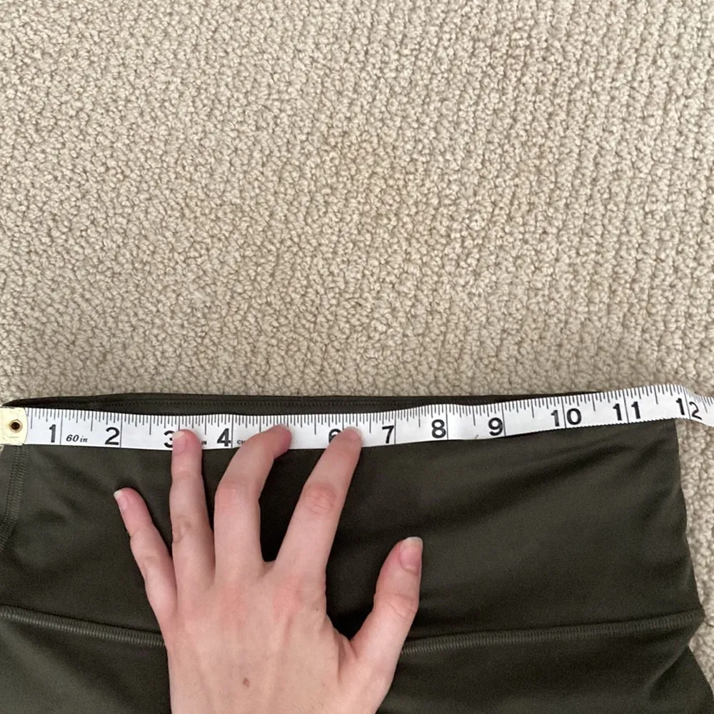 LULULEMON Run Crew High Rise Contour Tight Leggings Pant Dark Olive Nulux 28” 4 - Image 14