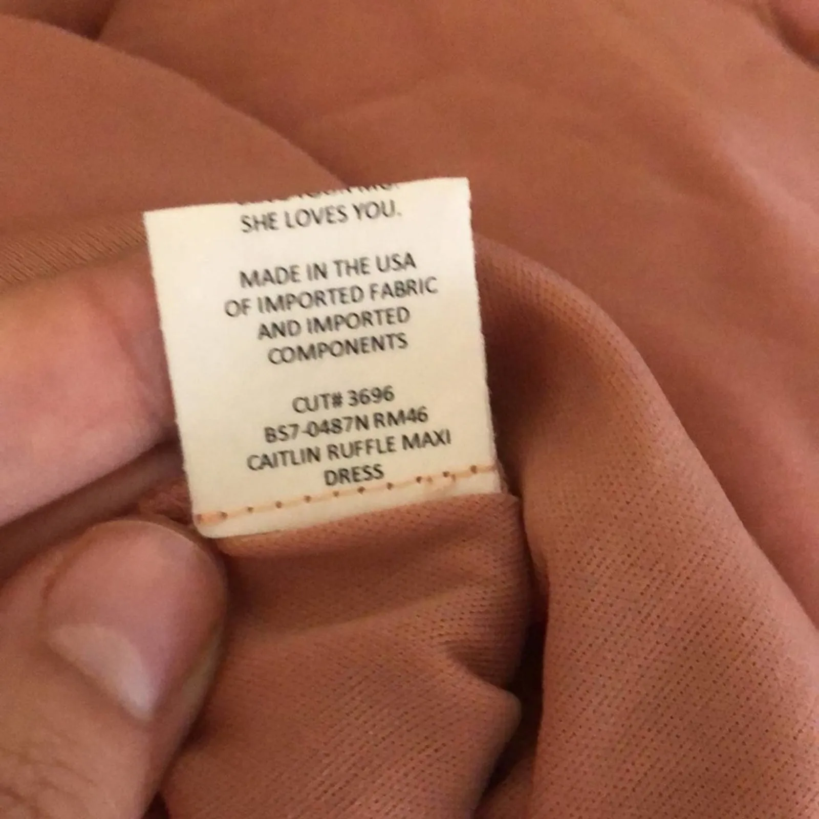 Show Me Your Mumu SMYM Caitlin ruffle maxi dress in rustic mauve NEW XXS - Image 8