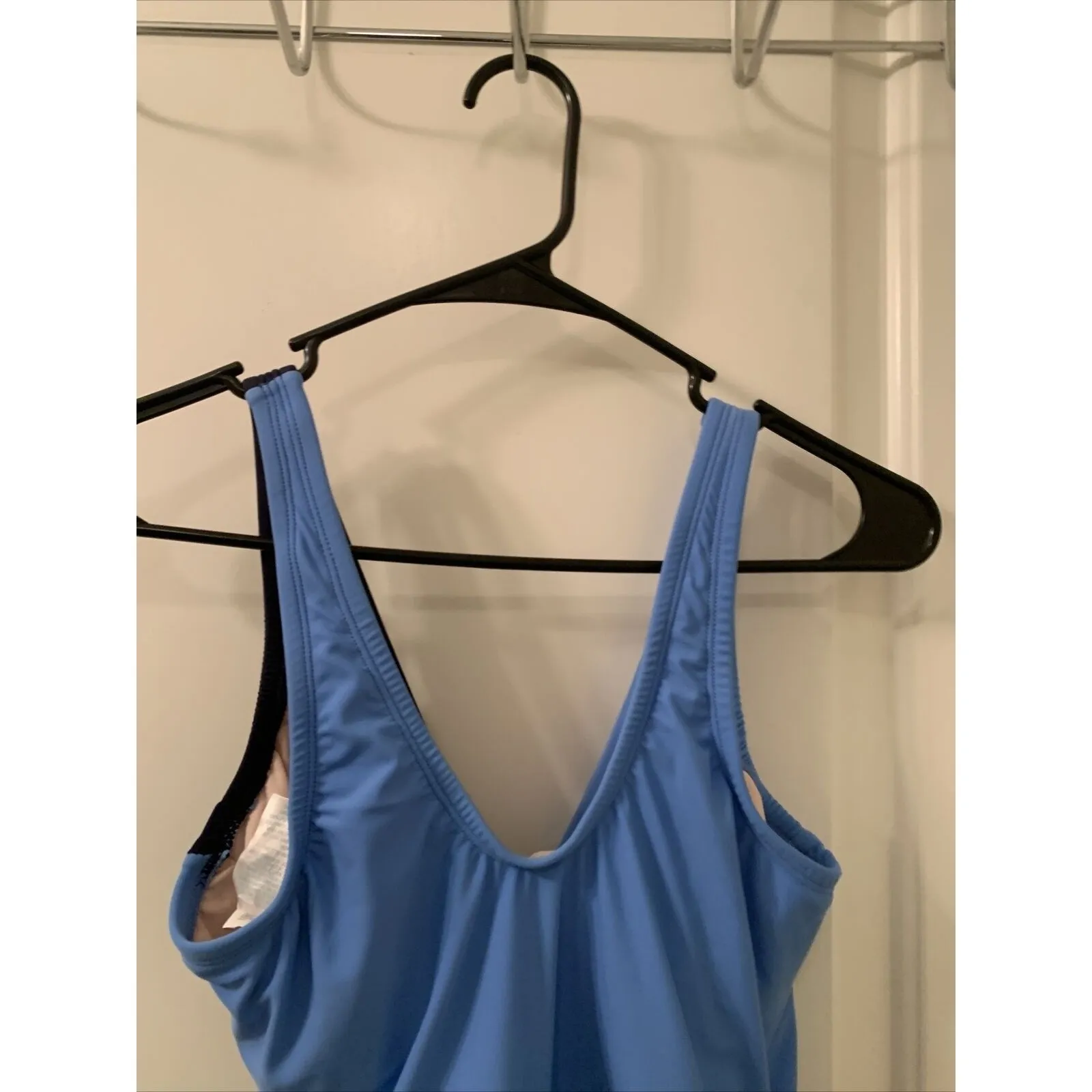 Kona Sol Women's Wrap Tie Colorblock One Piece Swimsuit Navy Blue Size Small - Image 16