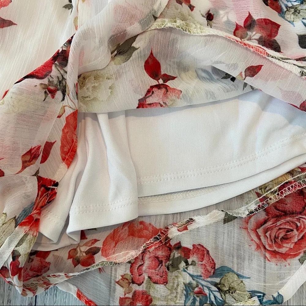 Disney Beauty and the Beast Floral Romper.  Size Small. - Image 10