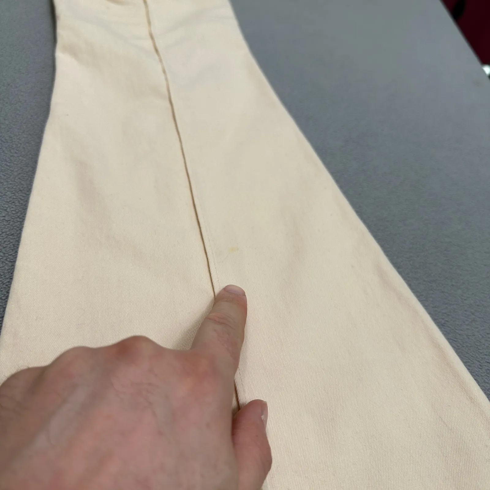 NWT Pacsun Pants 24 Womens Ecru Stretch Low Rise Flared Leg Figure Hugging Jeans - Image 7