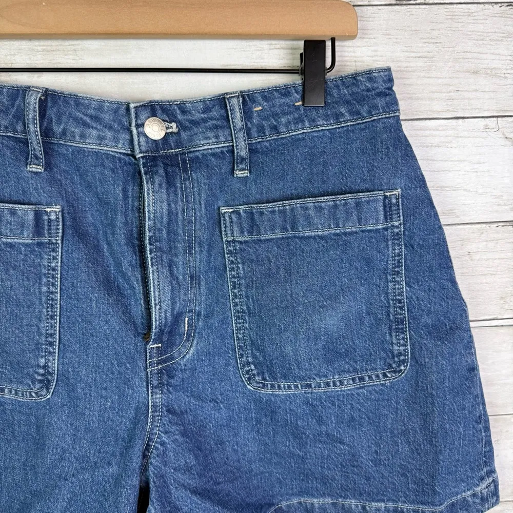 Madewell  Curvy High Rise Sailor Shorts Denim Size 30 - Image 7