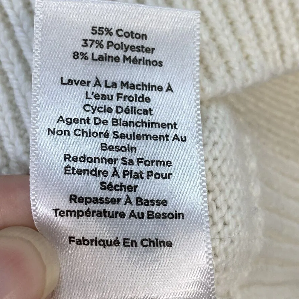 Talbots Sweater Womens Large Ivory Fair Isle Ski Pullover Long‎ Sleeve - Image 7