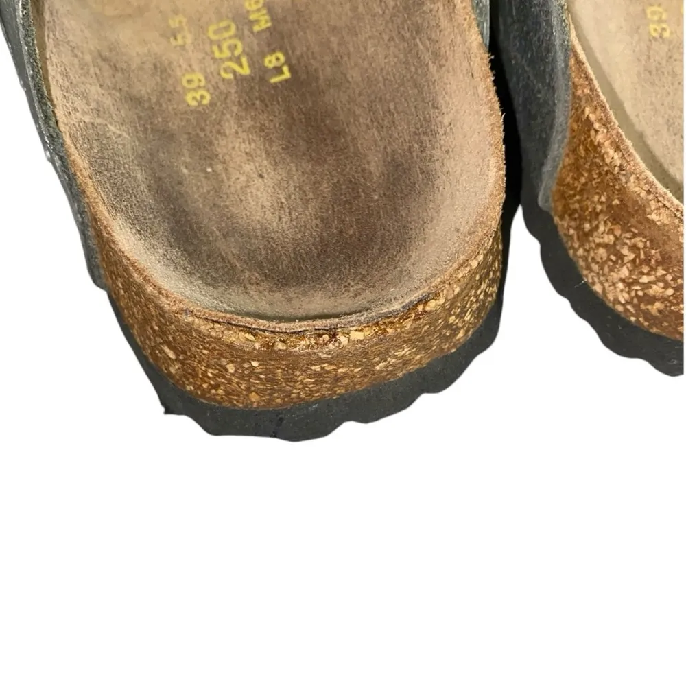 Papillio By Birkenstock Gizeh Metallic Silver Leather Slip - Image 10