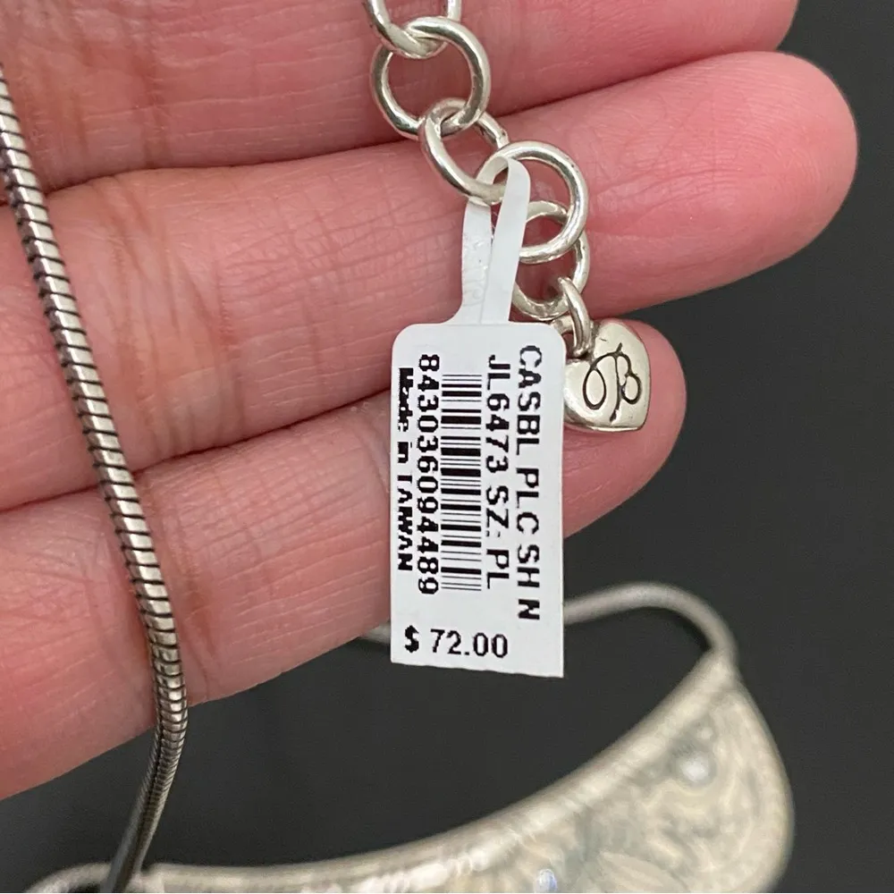 Retired BRIGHTON Casablanca Palace Reversible Silvertone Short Collar Necklace - Image 13