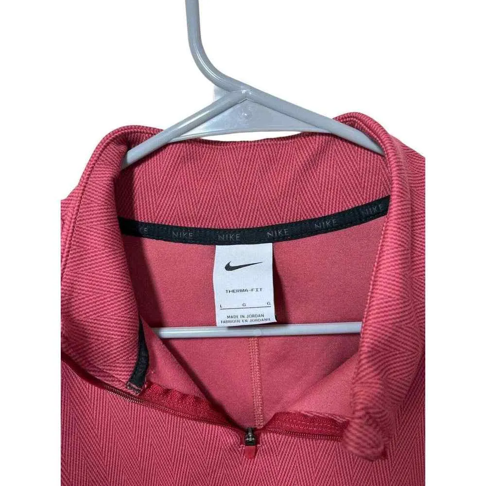 Nike Therma-Fit Half-Zip Top DD6572-690 Large Red Sweatshirt Women’s Long Sleeve - Image 3