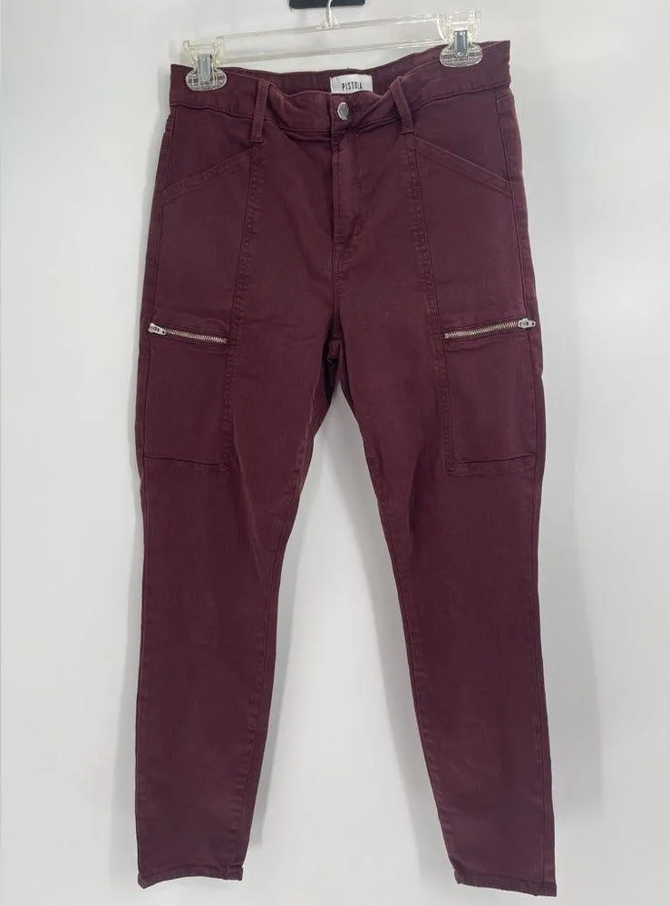 Pistola revolve Women's Hannah Maroon Cargo Skinny Pants size 29 - Image 2