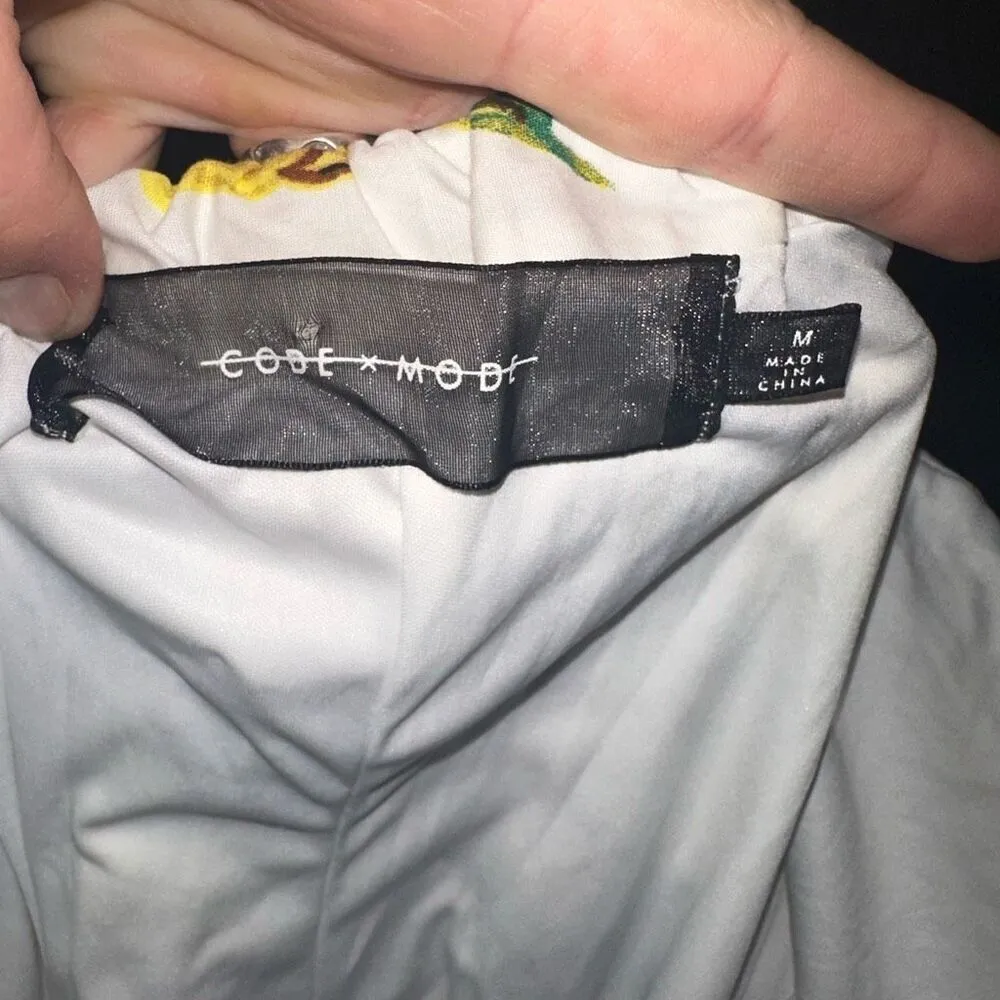 Code X Mode luxe lemon print kidcore puffy mini dress - Image 3